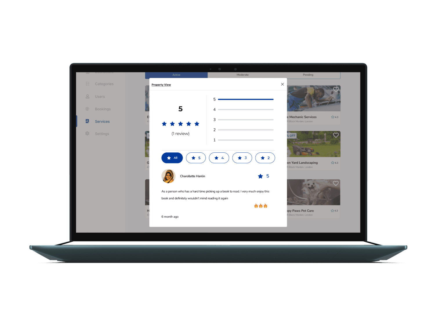 Service Reviews Page